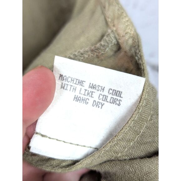 VINTAGE CAROLE LITTLE SPORT Safari Cargo 100% Linen Maxi Dress & Jacket USA M/L - Picture 7 of 9